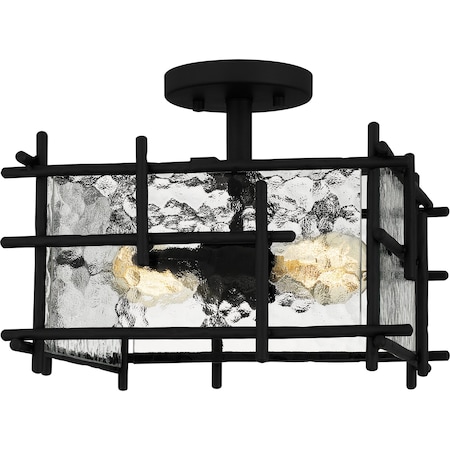 Quoizel Daphne Semi Flush 2 Lights Matte Black DPN1713MBK